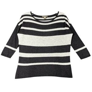 Tommy Bahama Striped Knit Sweater Womens S Coastal Grandma Minimalist Chic